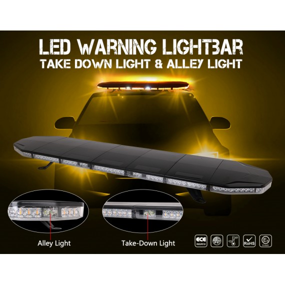 Amber/Amber Strobe LED light bar, with Alley Light & Take down light